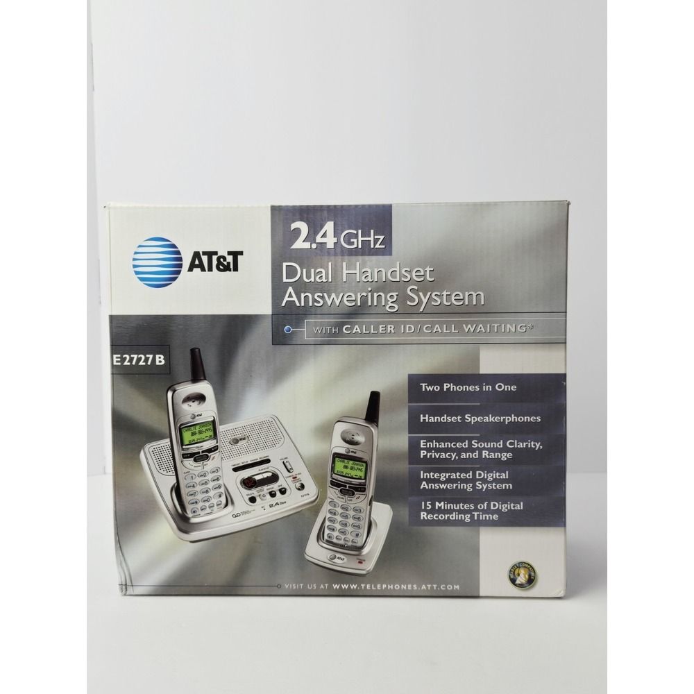 AT&T 2.4GHz  E2727B Dual handset Answering Systems  / Phone
